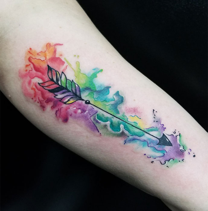 arrow-tattoo-watercolor