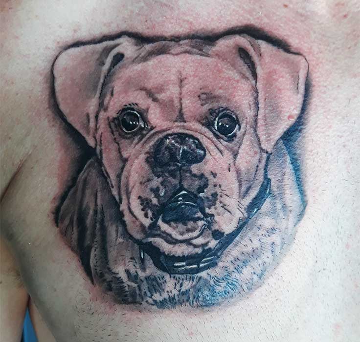 realistic dog tattoo realistic dog tattoo