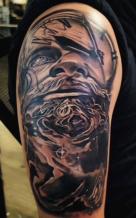 Bushido Tattoo on Instagram Father Time by Riley rileyhogantattoos  BOOKS now OPEN email rhtattoosgmailcom bushidotattoo yyctattoo  calgarytattoos bgis tattoo